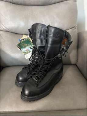 Men's Matterhorn Boots 1949 Thinsulate 10" Combat Leather Black Size 5.5 NEW